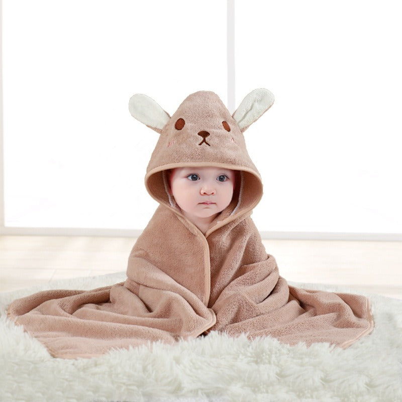 NewBorn Child Baby Cartoon Animal Face Hooded Towel