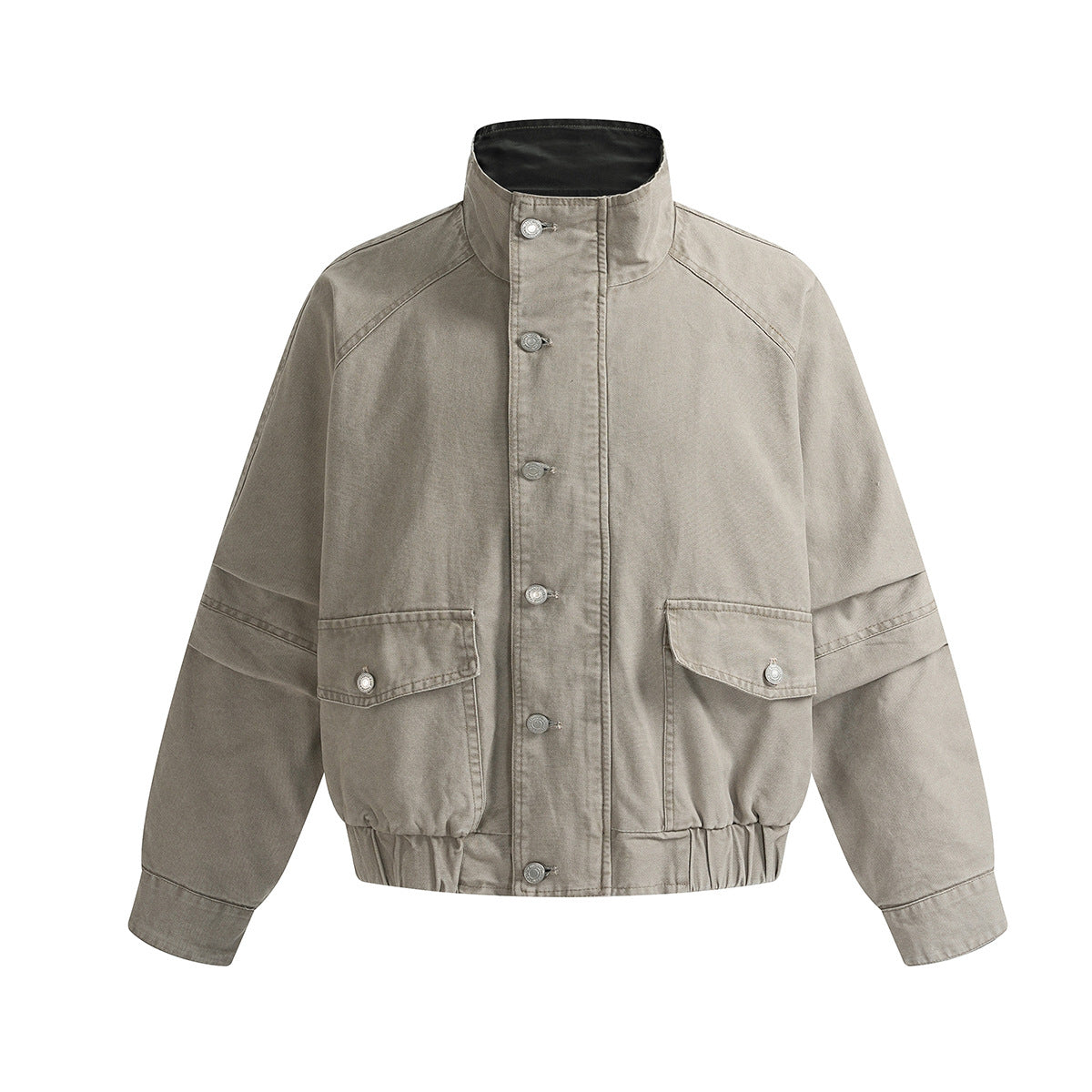 Women Harrington Long Sleeve Splice Jacket