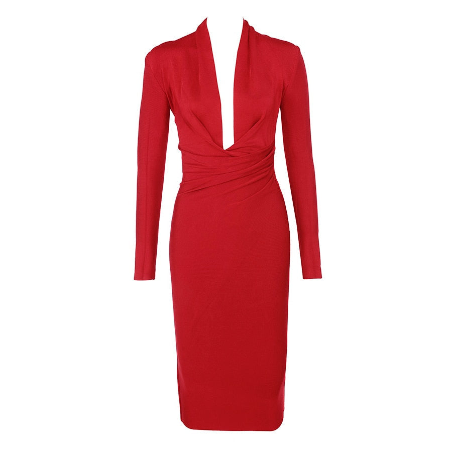 Women Long Sleeve Sexy Bodycon Dress