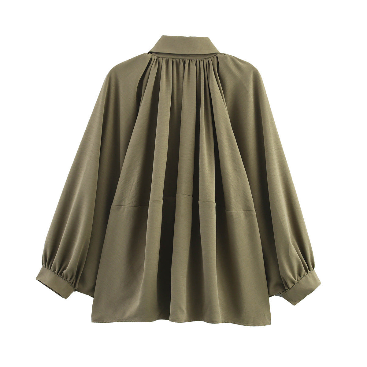 Woman Formal Long Sleeved Puffy Blouse