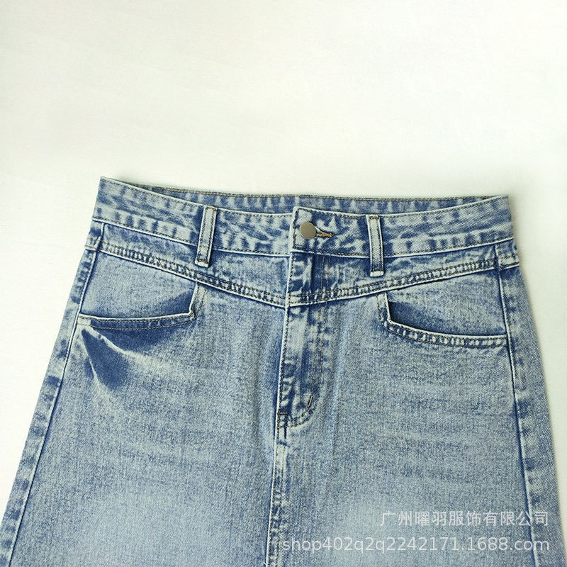 Women Vintage Denim A-line Spring Dress