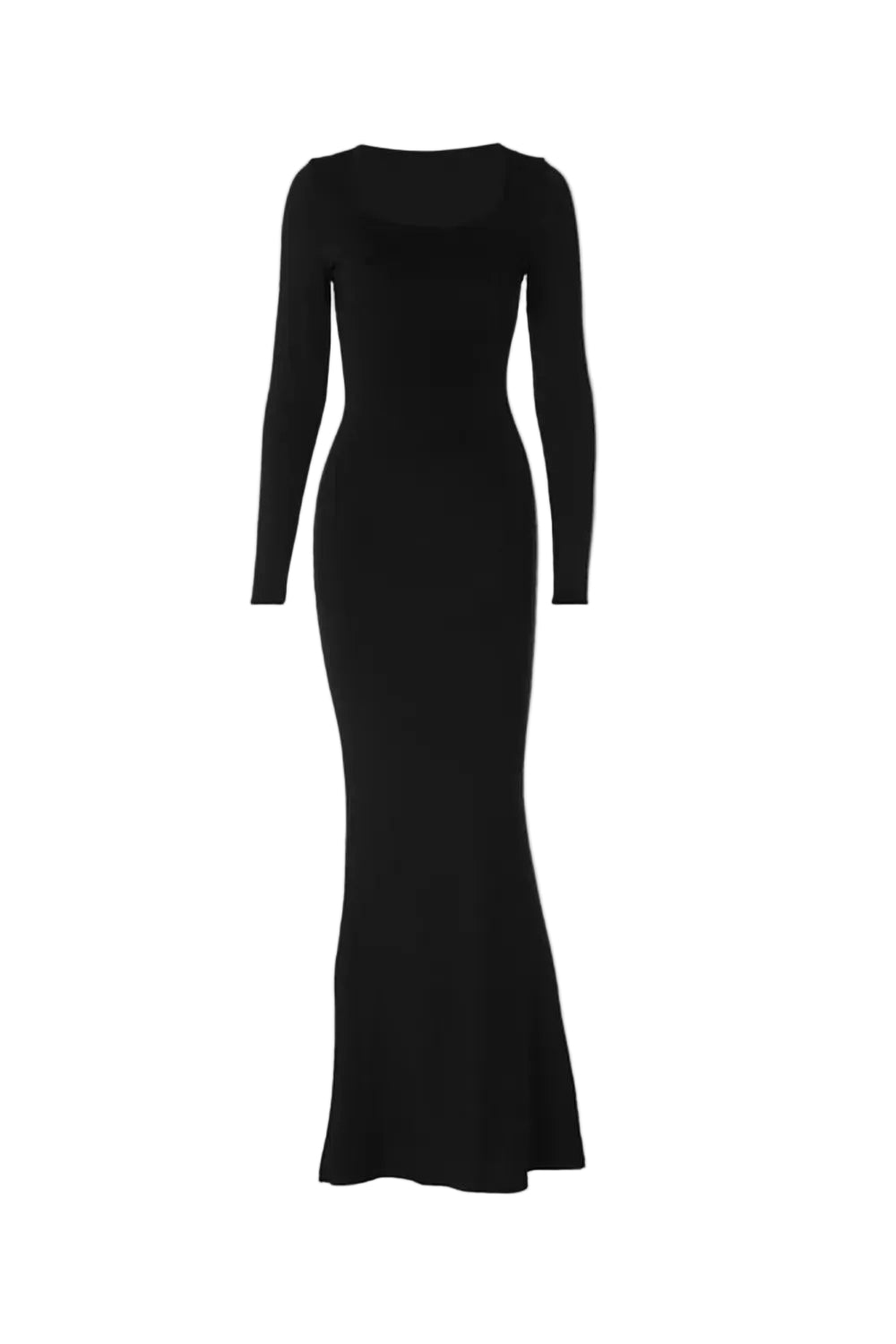 Women Built-In Shapewear Long Sleeve Maxi Dress