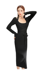 Women Elegant Sexy Slinky Bodycon Knit Dresses