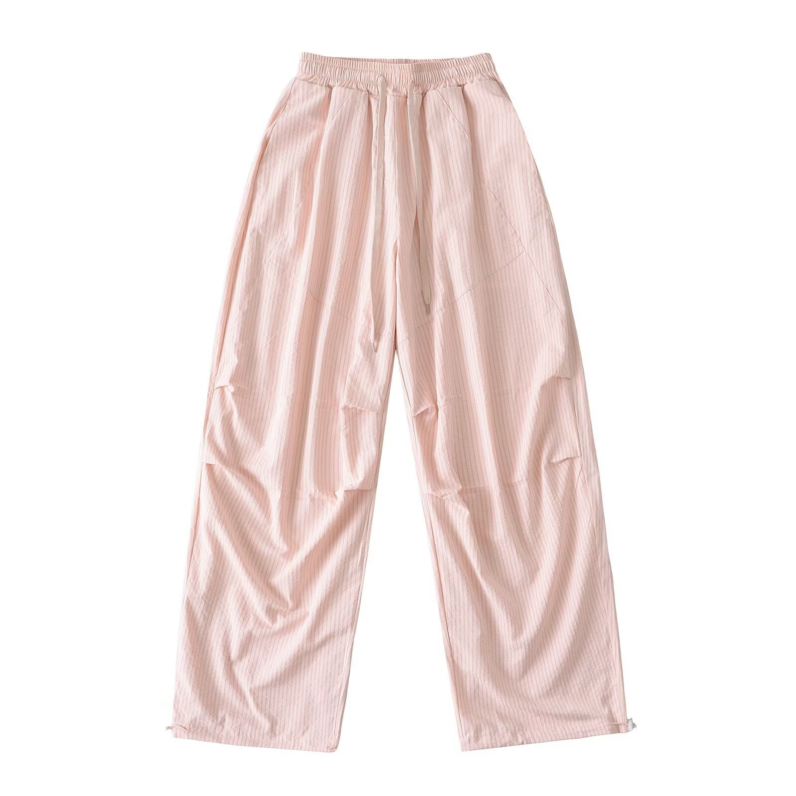 Womens Casual Wide Leg Cotton Pants