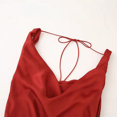 Women Elegant Silk Satin Camisole Dress