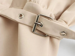Women Casual Pleated Loose Shirt