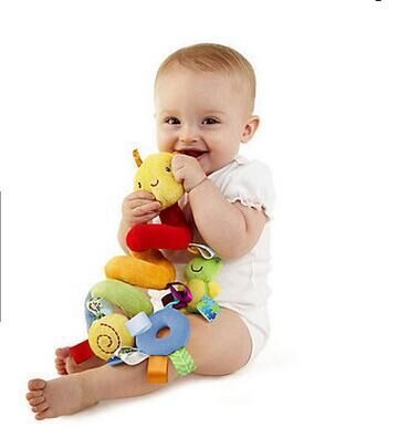 Newborn Music Bed Wrapping Bell Hanging Soft Fabric Plush Bedhead