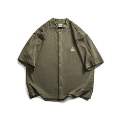 Men Breathable Active Loose Sports Lapel Shirt