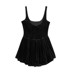 Women Sleeveless Velvet Corset Style Tops