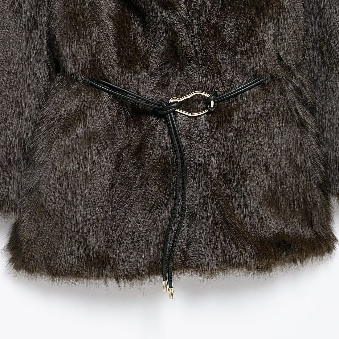 Women Warm Fur Sleeve Long Coats