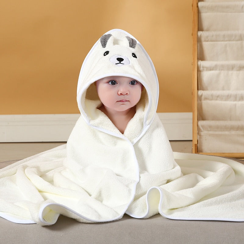 NewBorn Child Baby Cartoon Animal Face Hooded Towel