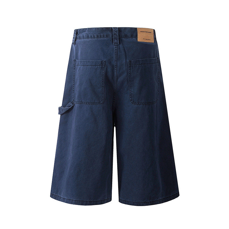 Men Ripped Design Denim Bermudas