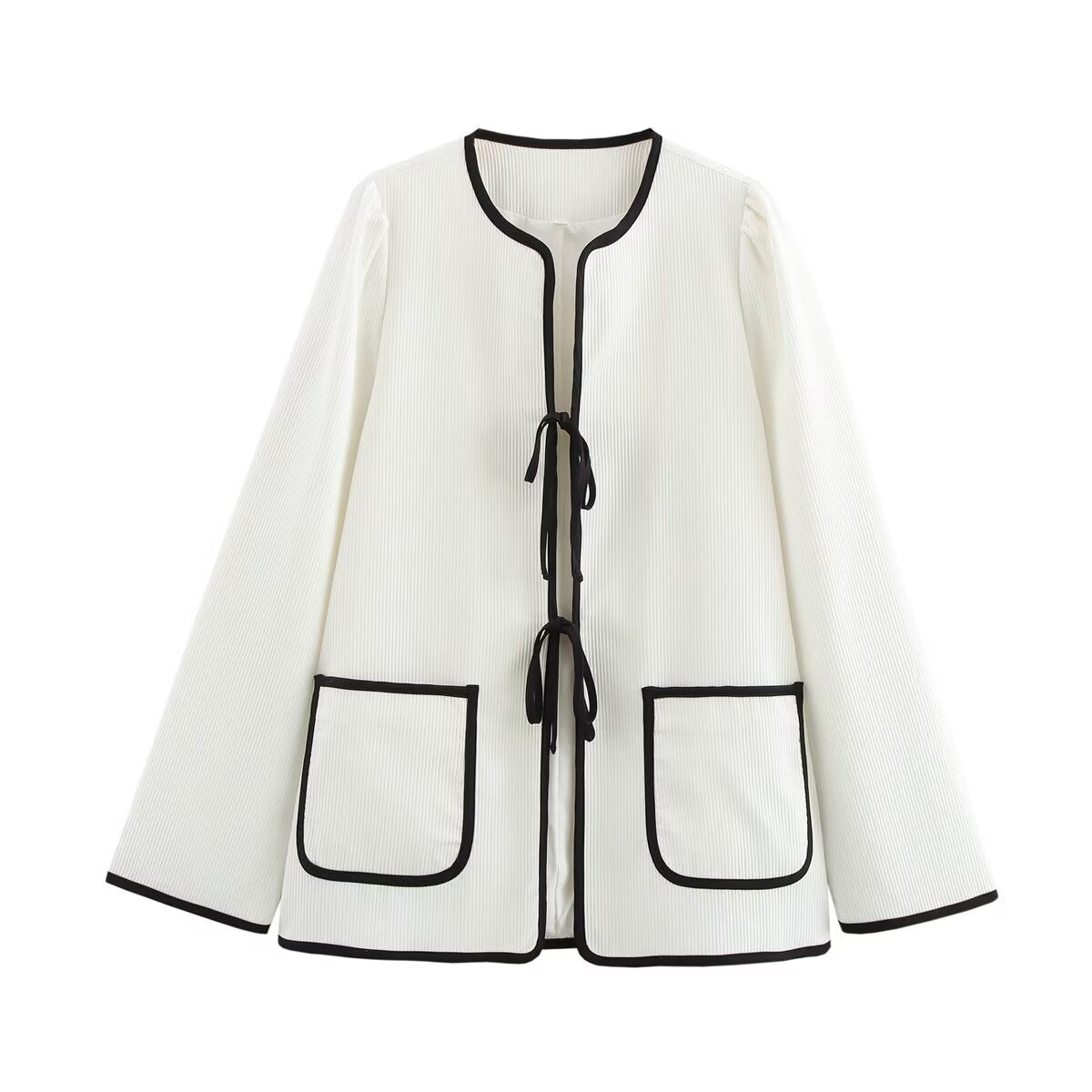 Women Casual Lace Up Overshirt
