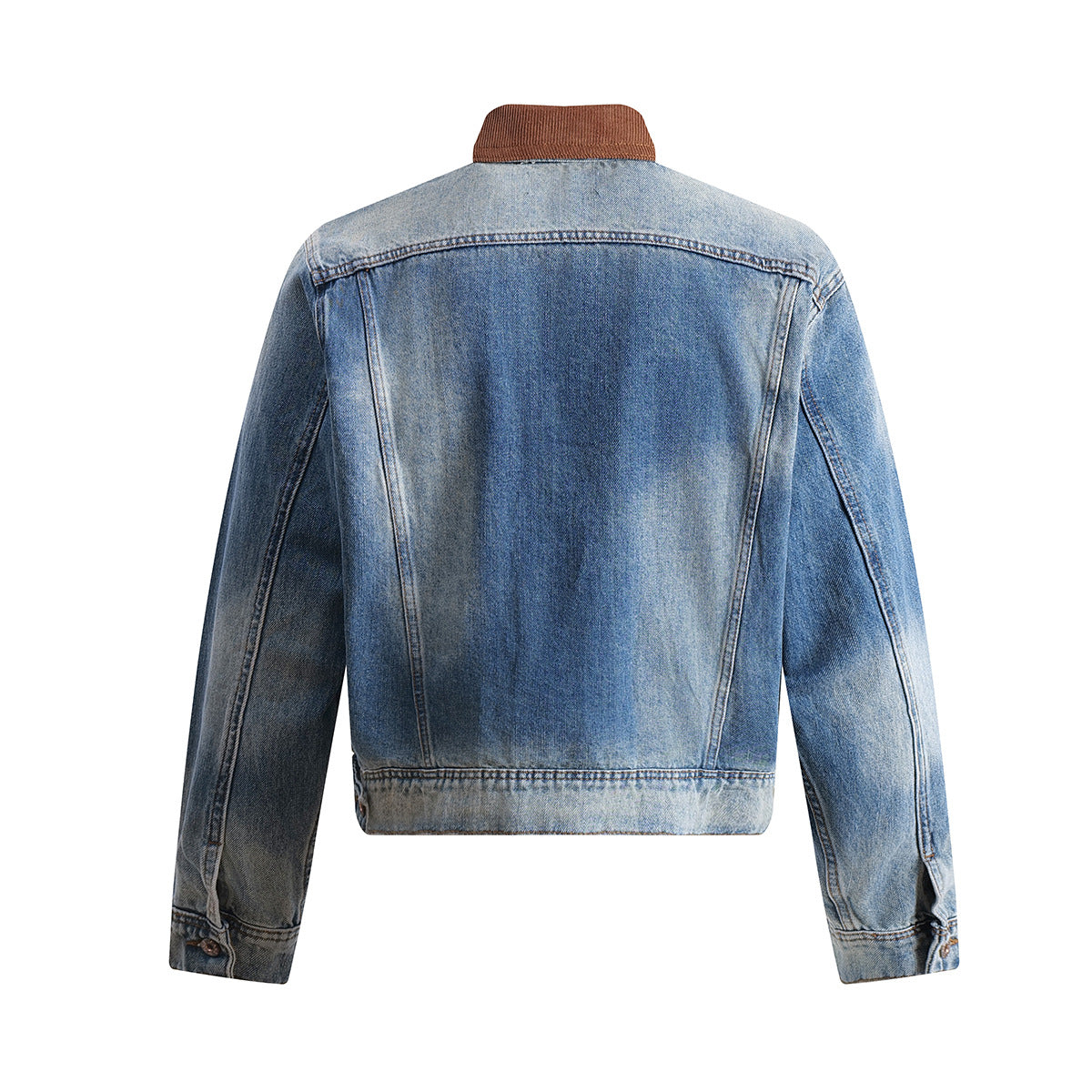 Men Casual Contrast Collar Denim Jacket