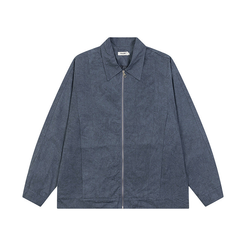 Men Casual Loose Workwear Denim Overshirt