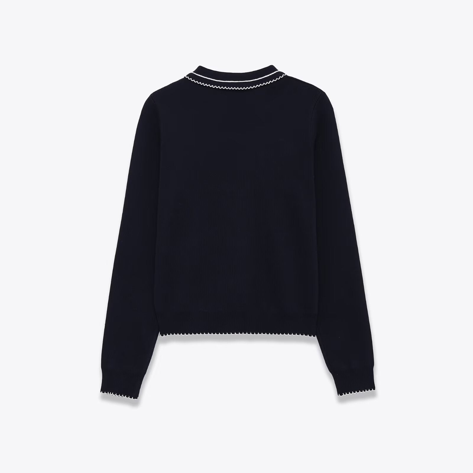 Women Long Sleeved Knitted Detail Sweater