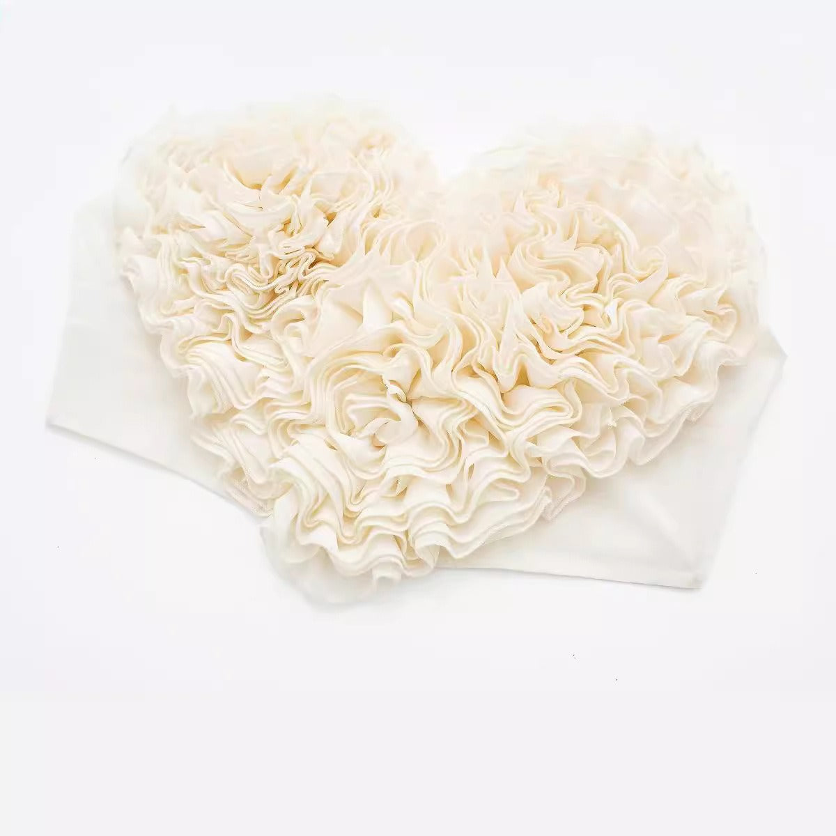 Women Casual Heart-Shaped Fluffy Short Tops