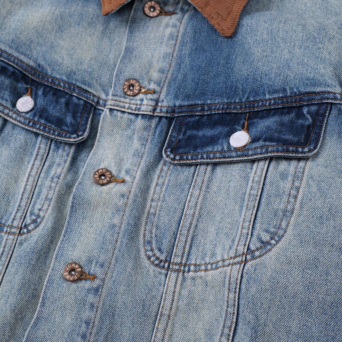 Men Casual Contrast Collar Denim Jacket