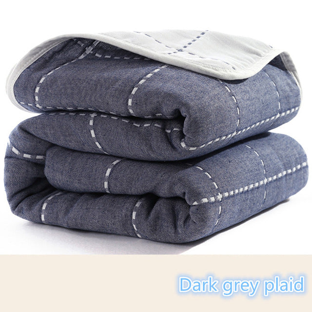 Newborn Muslin Cotton 6 Layers Thick Swaddle Receiving Blankets