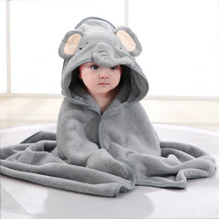 NewBorn Child Baby Cartoon Animal Face Hooded Towel