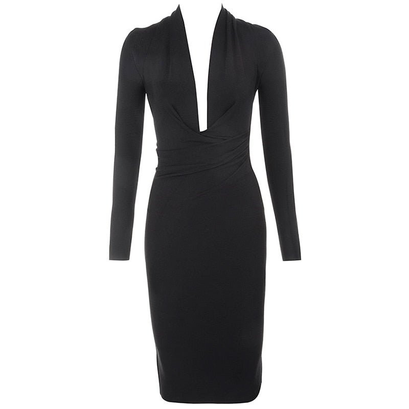 Women Long Sleeve Sexy Bodycon Dress