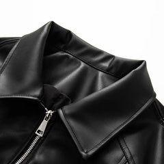 Women Bow Leather Street Niche Jacket
