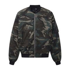 Men Winter Camouflage Cotton Zip Jacket