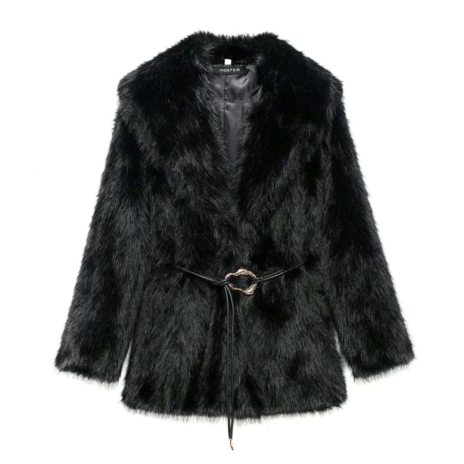 Women Warm Fur Sleeve Long Coats