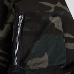 Men Winter Camouflage Cotton Zip Jacket