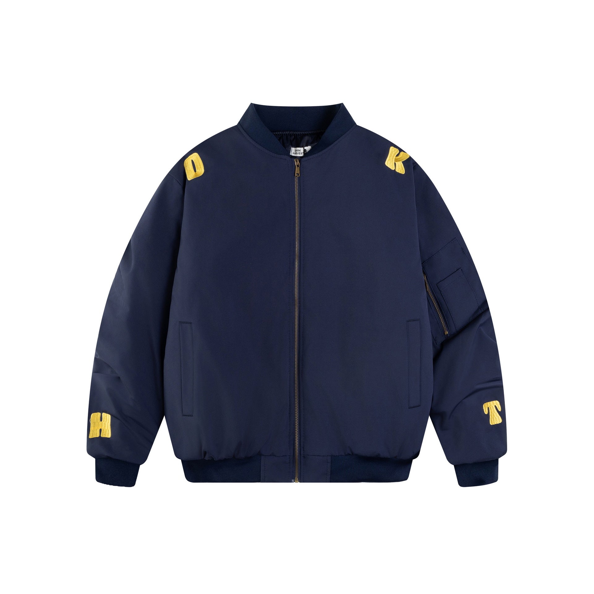 Unisex Embroidered Letter Varsity Jacket