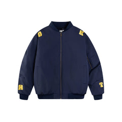 Unisex Embroidered Letter Varsity Jacket