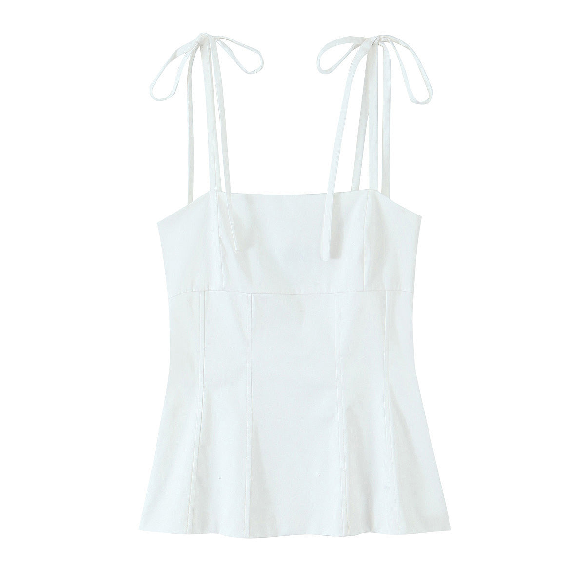 Woman Tie Up Knitted Short Tank Top