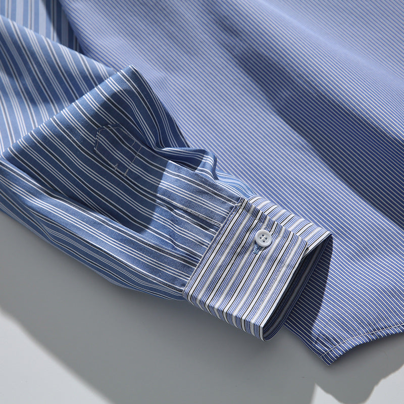 Men Casual Plaid Patchwork Collar Shirt