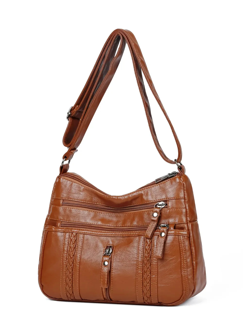 Accessories Women PU Leather Adjustable Strap Shoulder Bag