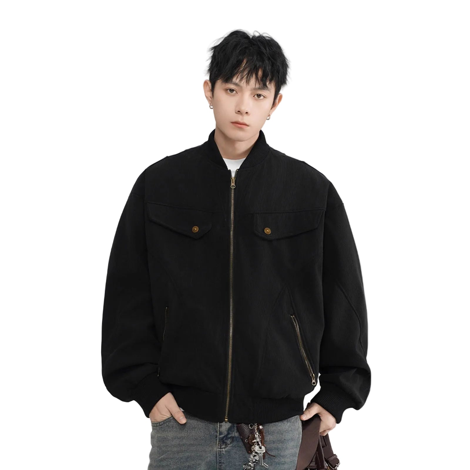 Men Cleanfit Harrington Vintage Varsity Jacket