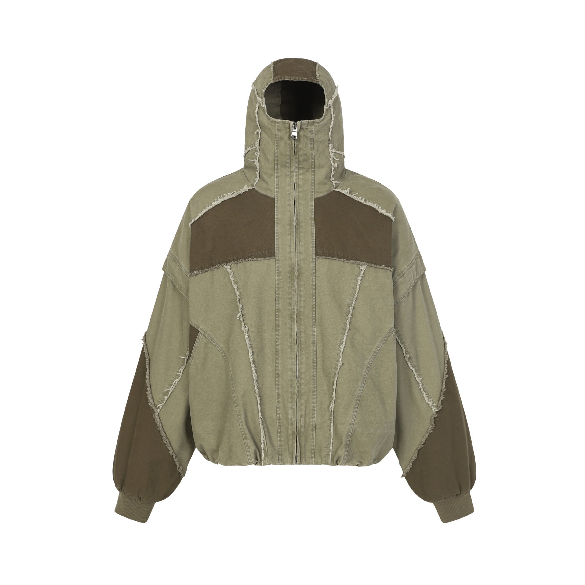 Unisex Cotton Patchwork Long Sleeve Jacket