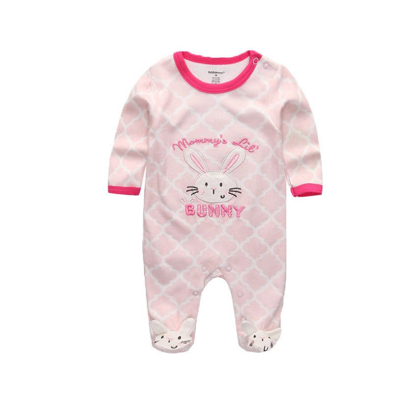 New Born Pure Cotton Double Button Footed Romper