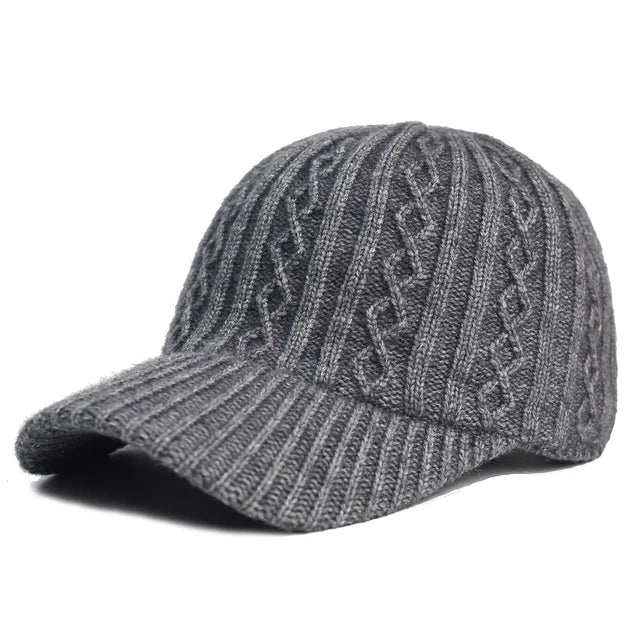 Women Fluffy Knitted Warm Winter Baseball Cap