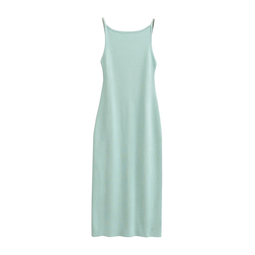 Women Casual Knit Strap Midi Dress