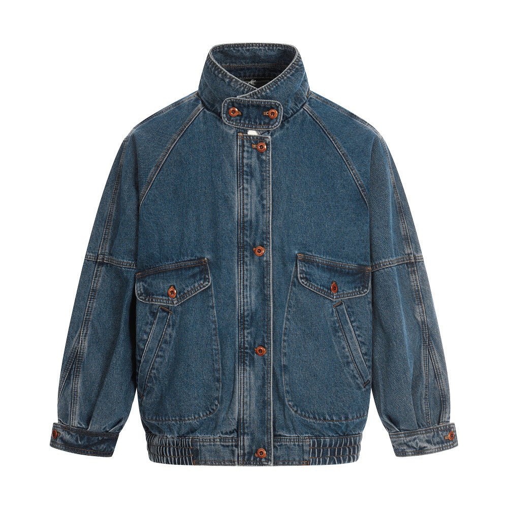Men Trucker Button Up Denim Jacket
