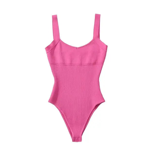 Women Summer Tank Sleeveless Knit Bodysuits