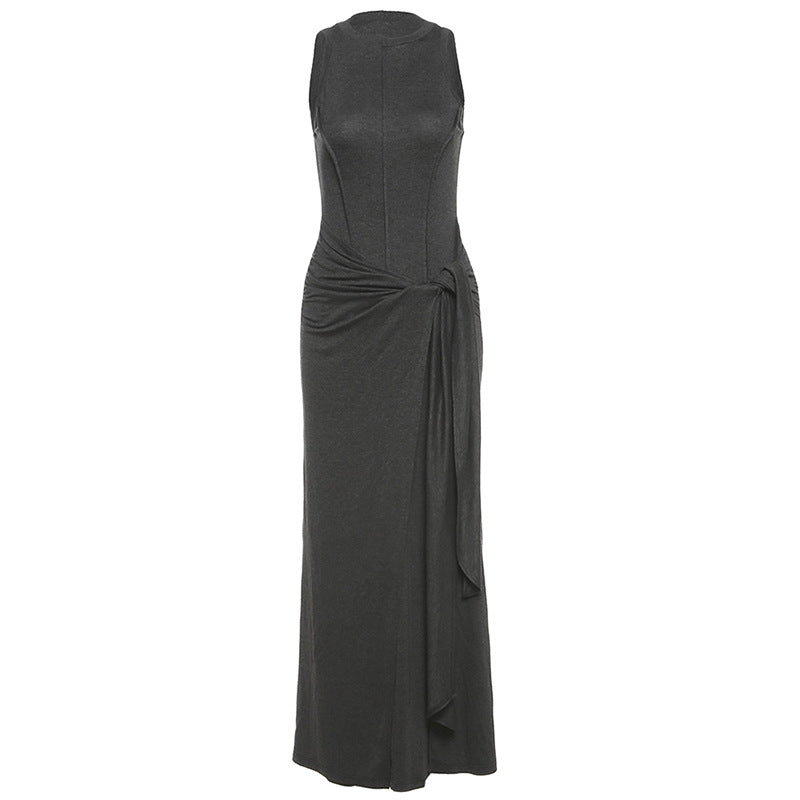 Women Casual Sleeveless Slim Long Dresses