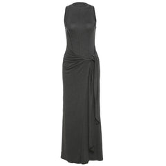 Women Casual Sleeveless Slim Long Dresses