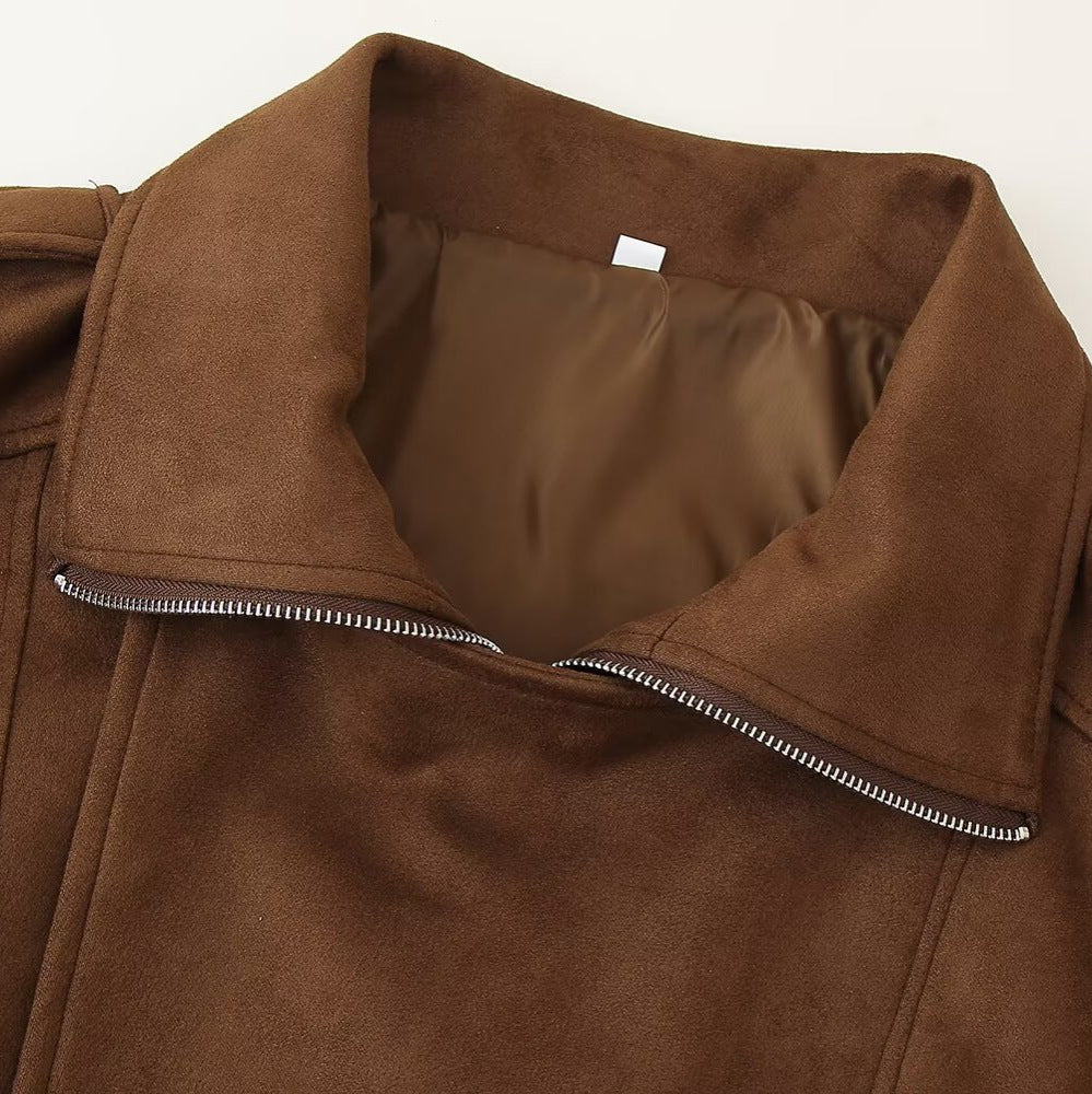 Women Casual Splicing Sleeved Short Jacket