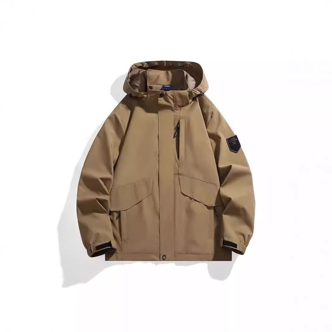 Unisex Long Sleeve Cotton Hooded Jacket