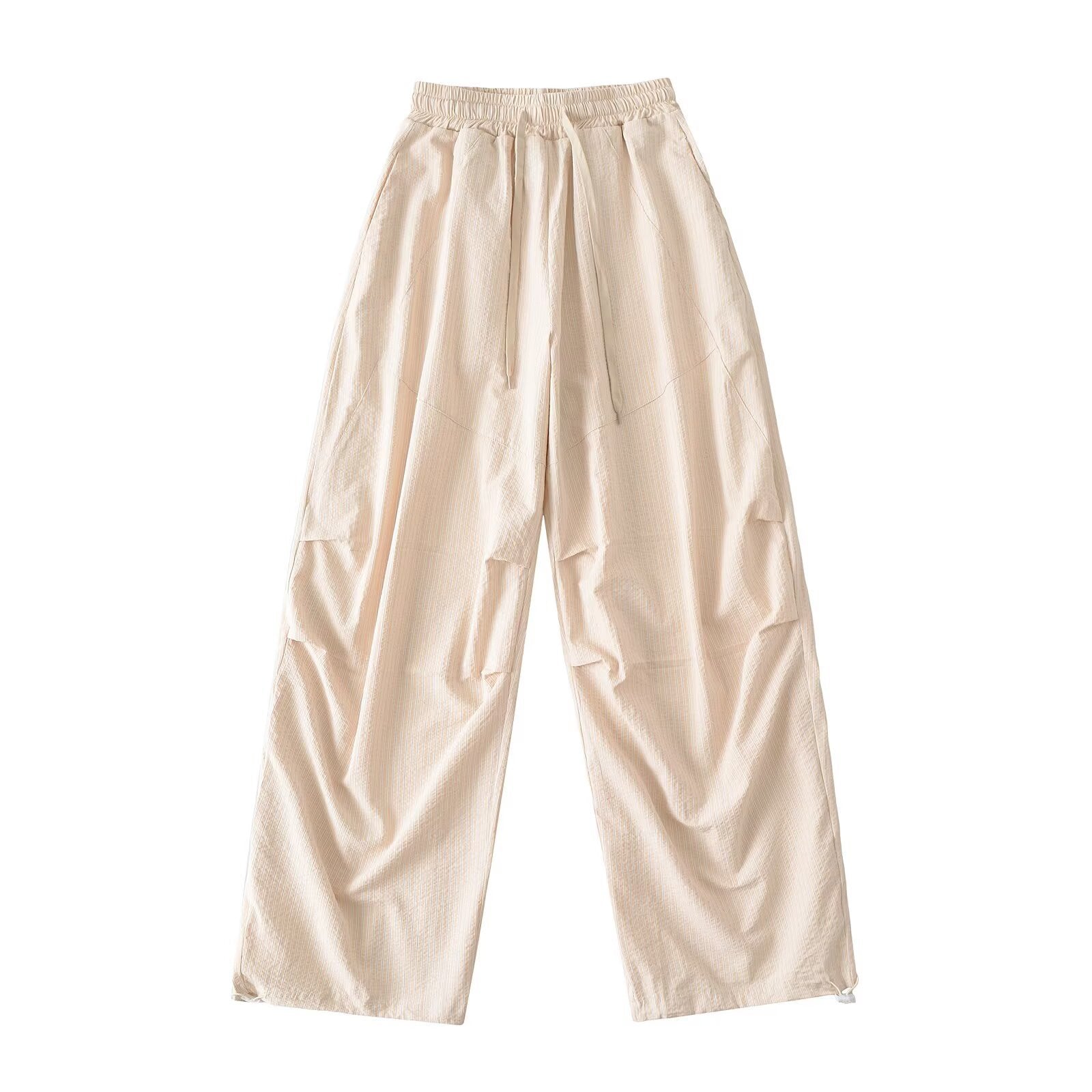 Womens Casual Wide Leg Cotton Pants