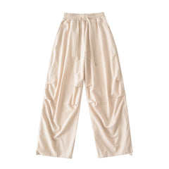 Womens Casual Wide Leg Cotton Pants