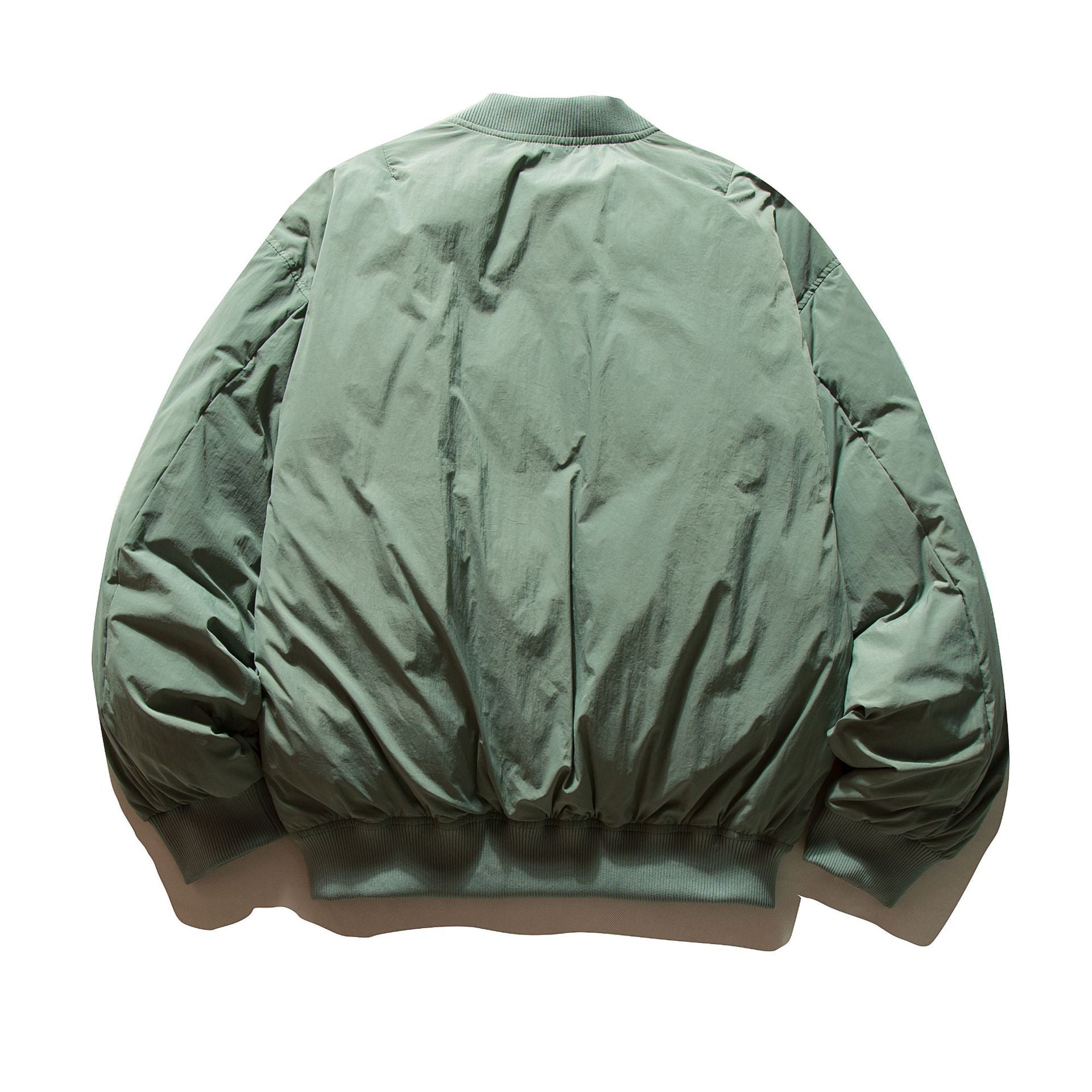 Men Baseball Collar Loose Pilot Down Jacket