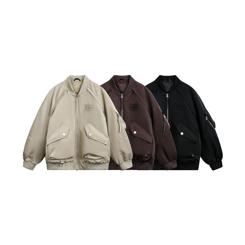 Men Utility Duck Down Puffer Collared Jacket