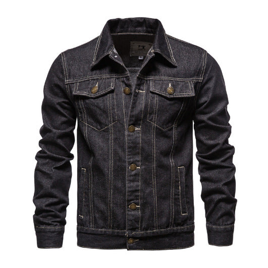 Men Denim Oversized Front Jacket